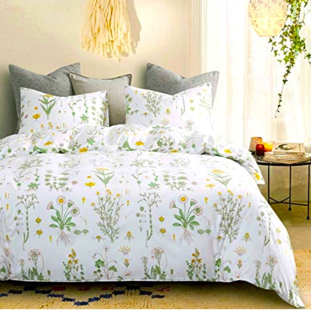 Twin botanical duvet